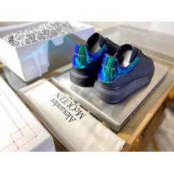 alexander mcqueenblack oversized sneakers with iridescent heel uk