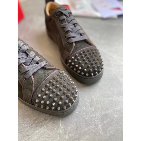 Replica Christian Louboutin 2422 CL597 Buddha Luxury Replica Christian Louboutin Trainers Louis Junior Spikes Orlato Flat Olive Uk - 2422 - Buddha Luxury