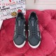 Dolce & Gabbana Custom 2.Zero Front Angle in black and white Direct front angle of black trainers showing toe box and tongue branding in black and white