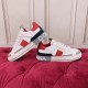 Dolce & Gabbana Custom 2.Zero Leather Trainers In White And Red Pair Profile Dolce & Gabbana Custom 2.Zero Leather Trainers In White And Red stacked side view