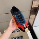 Dolce & Gabbana Red And Blue Colour-Block Low-Top Trainers Top Profile Dolce & Gabbana Red And Blue Colour-Block Low-Top Trainers top-down upper view