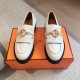 replica hermesimpact loafers in white leather uk
