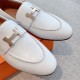 replica hermesparis loafers in white goatskin uk
