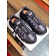 Versace Trigreca Black Trainers Overhead View Pair of black Versace Trigreca trainers viewed from an overhead front perspective