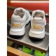 Versace Trigreca Low Top White Trainers Heel View in white and gold Rear heel view of Versace Trigreca Low Top White Trainers displaying gold embroidered Trigreca logos