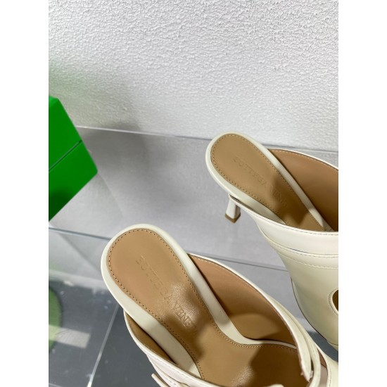 Replica Bottega Veneta 2934 BV1413 Buddha Luxury Replica Bottega Veneta Stretch Buckle Mules In White Calfskin Uk - 2934 - Buddha Luxury