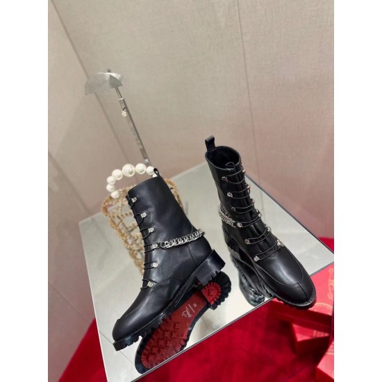 Replica Christian Louboutin Horse Ankle Boots In Black Leather UK replica Christian Louboutin Horse Ankle Boots In Black Leather UK