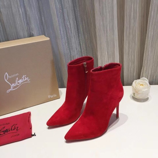Replica Christian Louboutin So Kate Booty 100Mm In Red Suede Uk - 2238 - Buddha Luxury