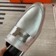 replica Hermes Trocadero Mules In Silver Nappa Leather UK