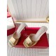 Replica Roger Vivier Trompette Metal Buckle Mules in Gold Metallic Leather UK replica Roger Vivier Trompette Metal Buckle Mules in Gold Metallic Leather UK
