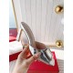 Replica Roger Vivier Trompette Metal Buckle Mules in Silver Metallic Leather UK replica Roger Vivier Trompette Metal Buckle Mules in Silver Metallic Leather UK