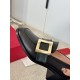 replica Roger Vivier Viv Rangers Metal Buckle Loafers in Black Leather UK