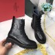 Replica Valentino 2967 V189 Buddha Luxury Replica Valentino Black Leather Vlogo Combat Boots Uk - 2967 - Buddha Luxury