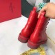 Replica Valentino Red Leather Vlogo Combat Boots Uk - 2966 - Buddha Luxury