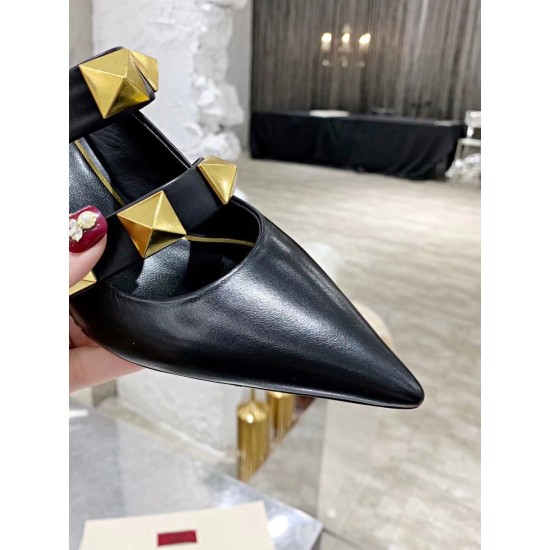 Replica Valentino Roman Stud Mules 65mm In Black Calfskin UK replica Valentino Roman Stud Mules 65mm In Black Calfskin UK