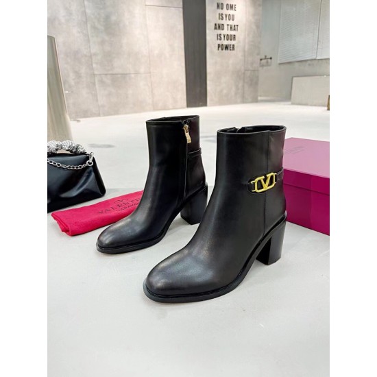 Replica Valentino VLogo Ankle Boots 75mm In Black Leather UK replica Valentino VLogo Ankle Boots 75mm In Black Leather UK