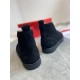 Christian Louboutin Men's Pik Pik Strass Suede High-Top Sneakers Black rear heel view