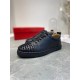 Replica Christian Louboutin Trainers Louis Junior Spikes  In Black Leather Uk - 2369 - Buddha Luxury