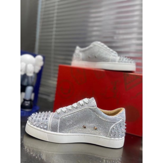 Replica Christian Louboutin Trainers Seavaste 2 Orlato  In Silver Calfskin Uk - 2461 - Buddha Luxury