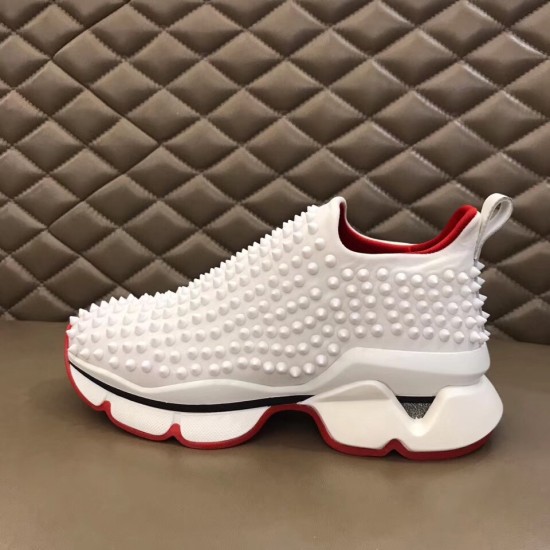 Replica Christian Louboutin Trainers Spike Sock Donna  White Uk - 2361 - Buddha Luxury
