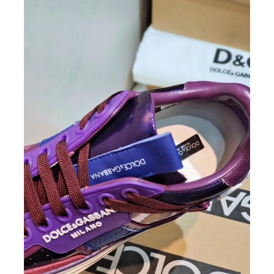 Dolce & Gabbana Purple Trainers Collar and Insole View Top-down view inside the collar of Dolce & Gabbana purple trainers