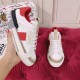 Dolce & Gabbana Custom 2.Zero Leather Trainers In White And Red In Hand Dolce & Gabbana Custom 2.Zero Leather Trainers In White And Red held alongside box