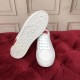 Dolce & Gabbana Portofino Trainers Sole and Front View in white and red Sole and front view of the Dolce & Gabbana white and red leather trainers showing embossed tread details