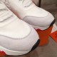 Hermes Addict White Knit Trainers Toe Cap Detail Hermes Addict white knit low top trainers suede toe cap detail