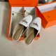Replica Hermes 2951 H1814 Buddha Luxury Replica Hermesoz Mules In White Leather Uk - 2951 - Buddha Luxury