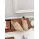 replica loro pianasummer charms walk loafers in beige suede leather uk