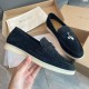 Replica loro pianasummer charms walk loafers in black suede leather uk replica loro pianasummer charms walk loafers in black suede leather uk