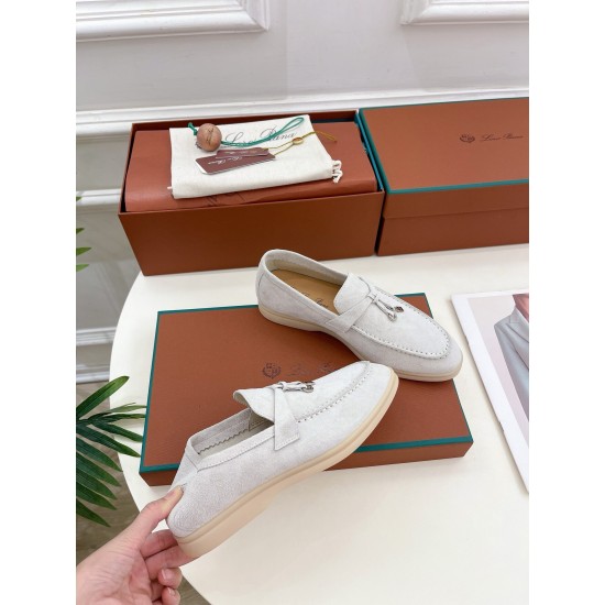 Replica loro pianasummer charms walk loafers in white suede leather uk replica loro pianasummer charms walk loafers in white suede leather uk