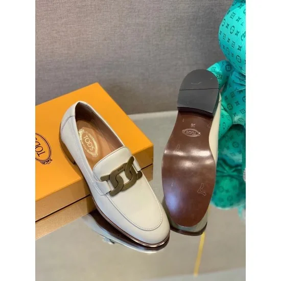 Replica Todscuoio Loafers In White Calfskin Uk - 2626 - Buddha Luxury