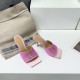 replica Bottega Veneta Stretch Mules 90mm In Pink Strass-embellished Satin UK