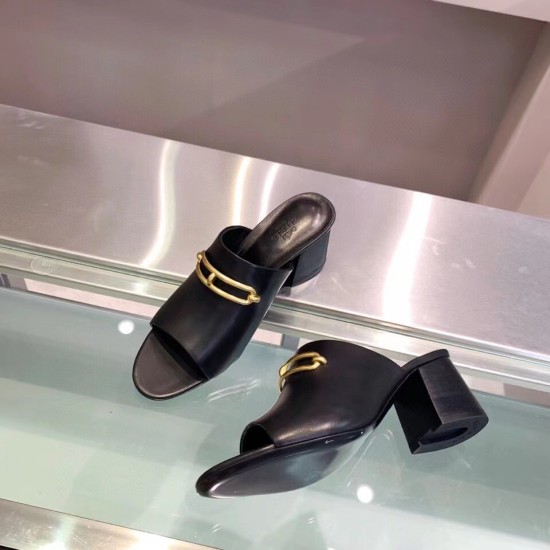 Replica Hermes 2866 H465 Buddha Luxury Replica Hermes Camilla Mules 60Mm In Black Calfskin Uk - 2866 - Buddha Luxury
