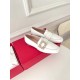 replica Roger Vivier Mini Broche Buckle Loafers in White Patent Leather UK