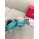 Replica Roger Vivier Viv Choc Side Strass Buckle Mules in Blue Leather UK replica Roger Vivier Viv Choc Side Strass Buckle Mules in Blue Leather UK