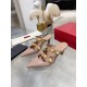 replica Valentino Roman Stud Mules 65mm In Rose Cannelle Calfskin UK
