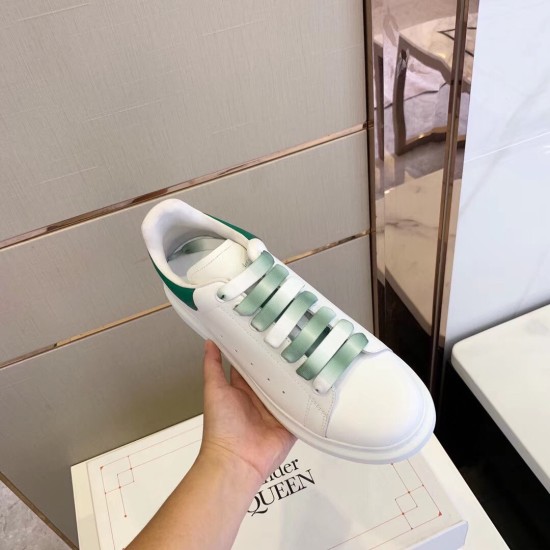 replica alexander mcqueenoversized sneakers with green heel uk