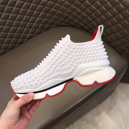 Replica Christian Louboutin Trainers Spike Sock Donna  White Uk - 2361 - Buddha Luxury