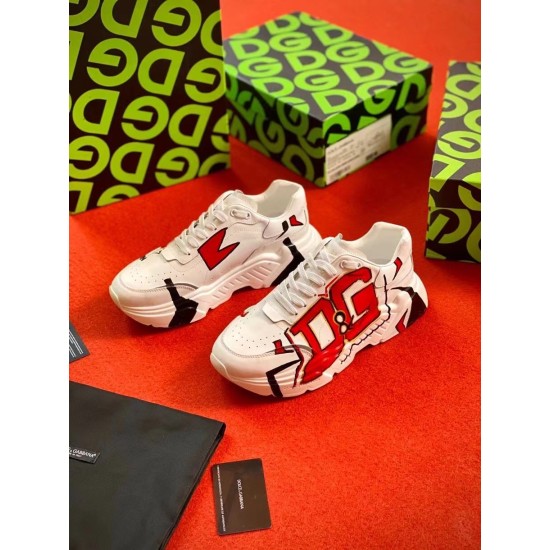 Dolce & Gabbana White Graffiti Trainers Set Presentation Dolce & Gabbana white graffiti trainers presented with box and authenticity card