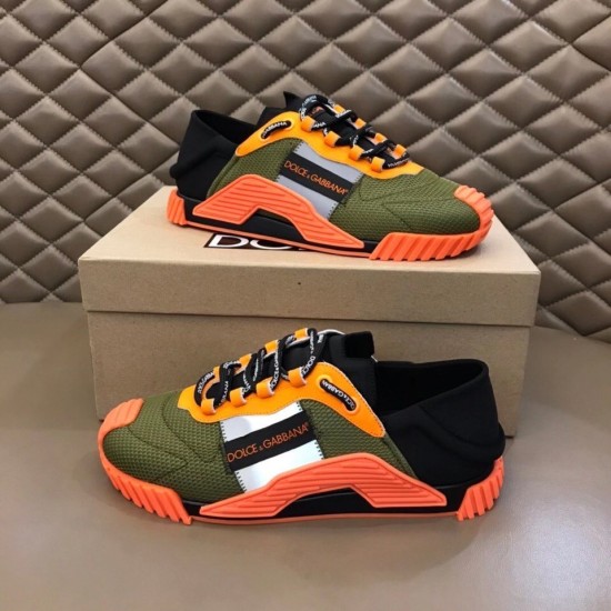 Dolce & Gabbana Trainers with Shoe Box in green and orange Dolce & Gabbana green and orange trainers displayed with branded box