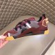 Dolce & Gabbana Bordeaux Red Fabric Trainer - Medial View Medial side view of the bordeaux red Dolce & Gabbana trainer showing rubber midsole details