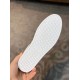 Hermes Avantage Leather Trainers Sole Tread in white and blue Underneath view of white rubber sole with patterned tread on Hermes trainer in white and blue