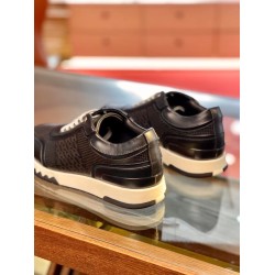 Hermes Addict Black Perforated Leather Low Top Trainers Hermes Addict Black Perforated Leather Low Top Trainers