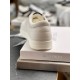 Jimmy Choo Hawaii White Trainer Heel View Rear angle of Jimmy Choo Hawaii white trainer resting on brand shoe box