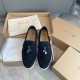 Replica loro pianasummer charms walk loafers in black suede leather uk replica loro pianasummer charms walk loafers in black suede leather uk