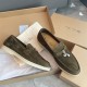 Replica loro pianasummer charms walk loafers in olive suede leather uk replica loro pianasummer charms walk loafers in olive suede leather uk