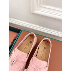 loro pianasummer charms walk loafers in pink suede leather uk loro pianasummer charms walk loafers in pink suede leather uk