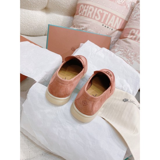Replica loro pianasummer charms walk loafers in sorbet pink suede leather uk replica loro pianasummer charms walk loafers in sorbet pink suede leather uk